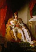 Friedrich von Amerling Emperor Franz I. of Austria wearing the Austrians imperial robes painting